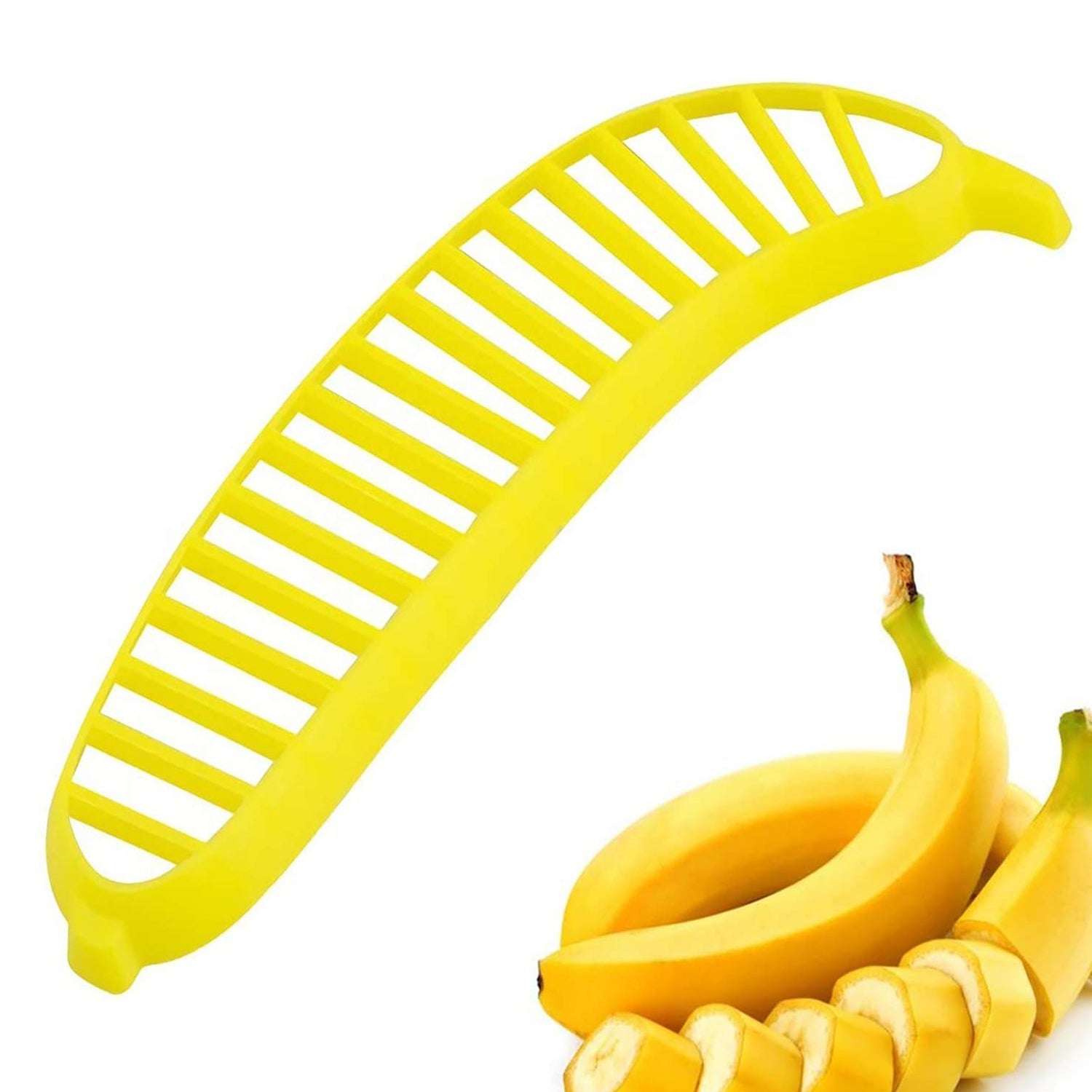 5897 Banana Slicer- Perfect for Fruit Salads Handle Plastic Banana Fruit Slicer Cutter Chopper 5897 Banana Slicer- Perfect for Fruit Salads Handle Plastic Banana Fruit Slicer Cutter Chopper